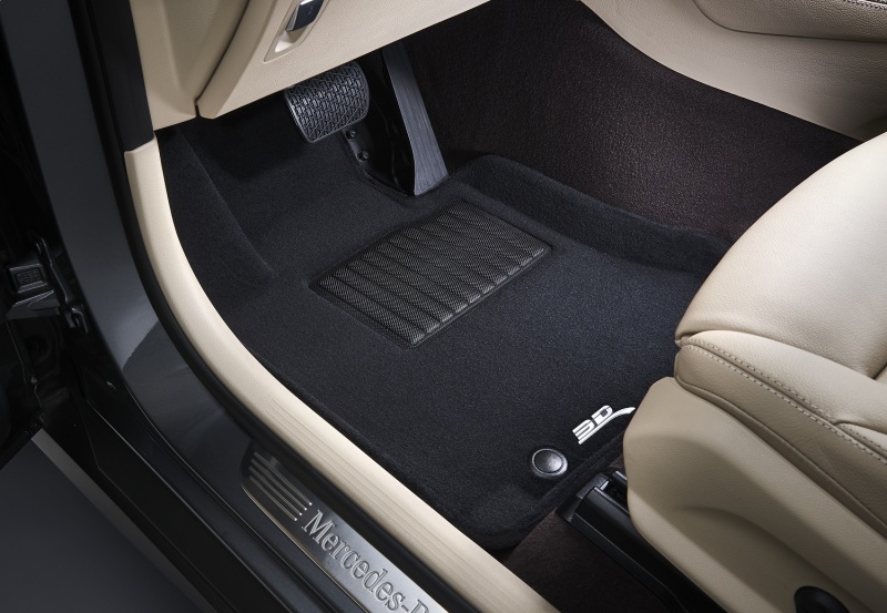 Tesla Model S Floor Mat Set - Front and Rear - 3D MAXpider - Elegant Series - Black - `15-`19